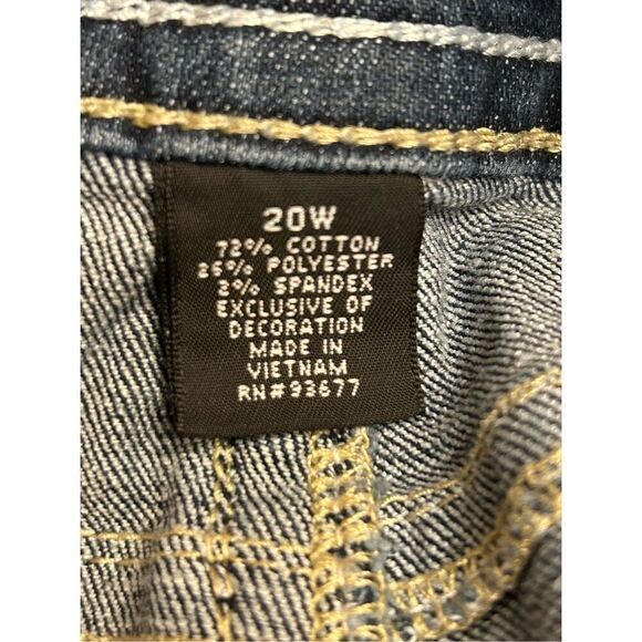 A.n.a. Crop Back Flap Pockets Women's size 20W Dark Wash Blue Denim Jeans (0885) - Picture 7 of 7